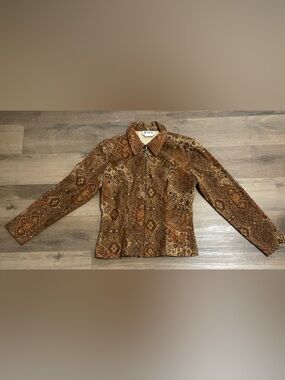 Vintage 1980s whimsigoth Paisley Zip-Front Jacket